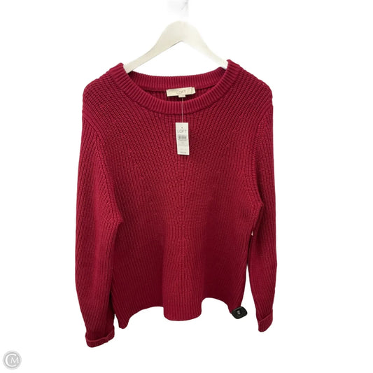 Sweater By Loft In Red, Size: Xl