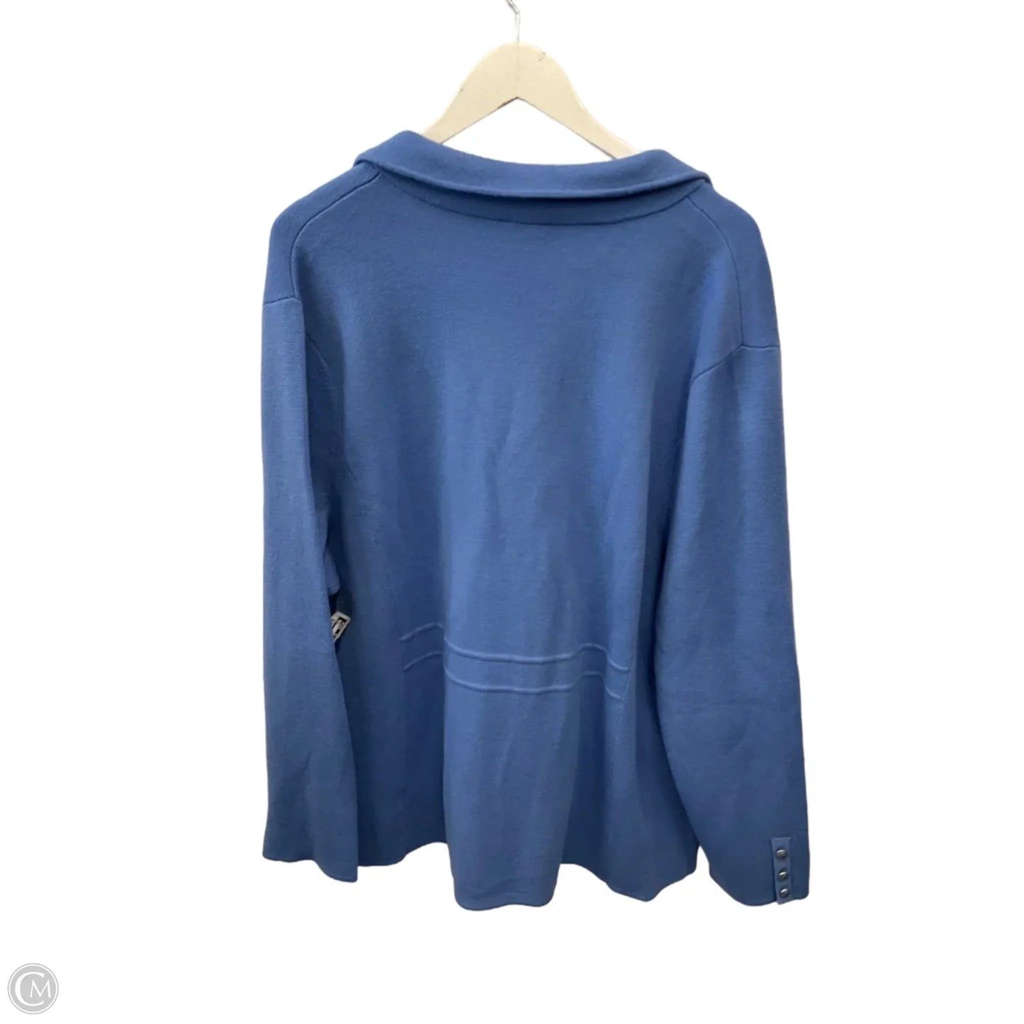 Sweater Cardigan By Talbots In Blue, Size: 3x