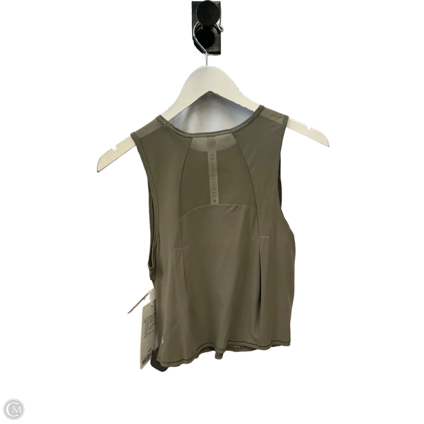 Athletic Top Short Sleeve By Lululemon In Grey, Size: 4