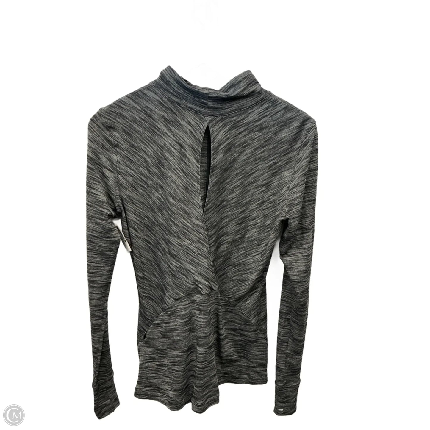 Athletic Top Long Sleeve Collar By Lululemon In Grey, Size: S
