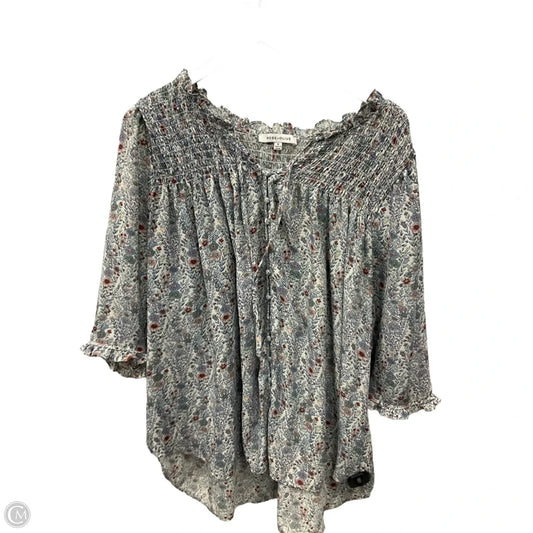 Top Long Sleeve By Rose And Olive In Blue, Size: 1x