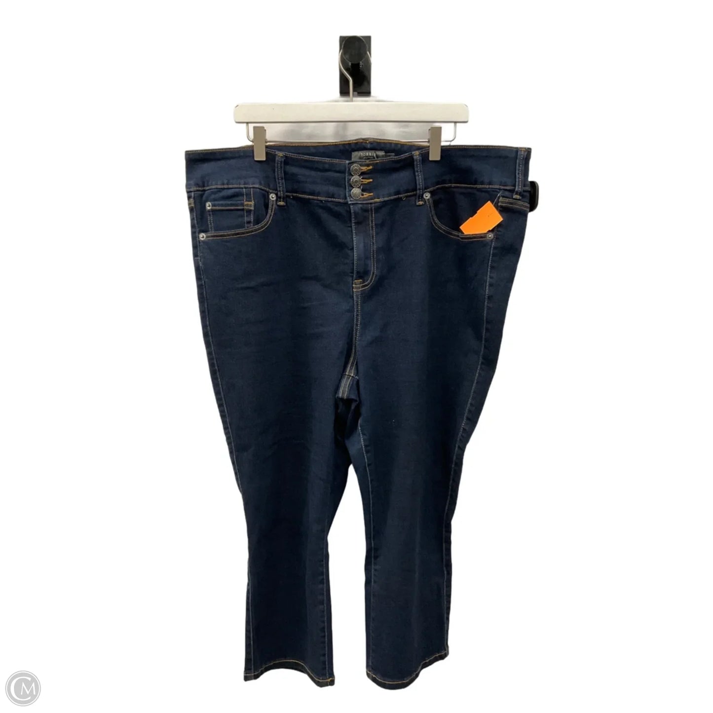 Jeans Cropped By Torrid In Blue Denim, Size: 22