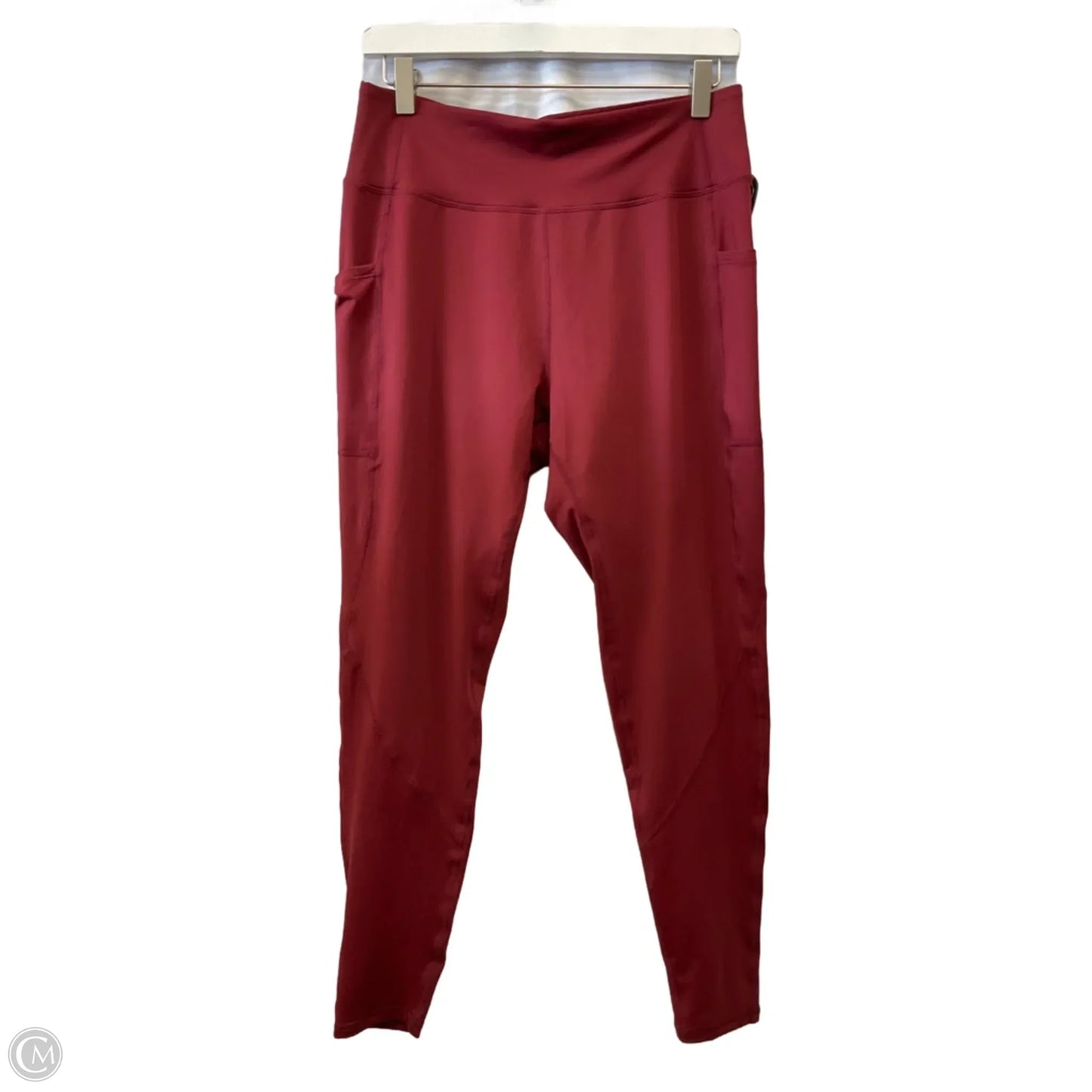 Athletic Leggings By Clothes Mentor In Maroon, Size: L