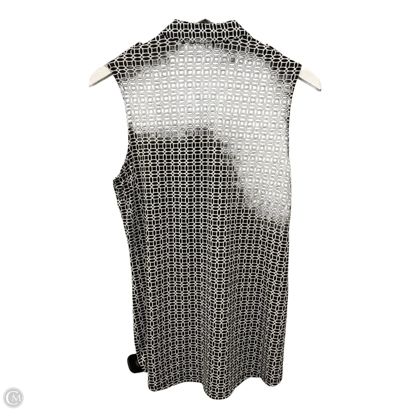 Top Sleeveless By Perseption Concept In Black & White, Size: L