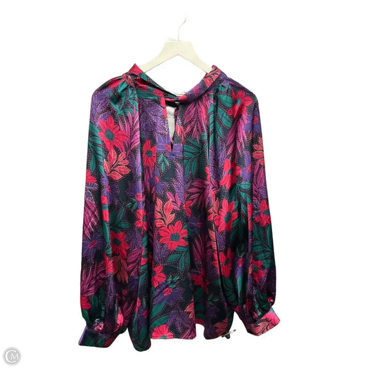 Top Long Sleeve By Oddi In Multi-colored, Size: 1x