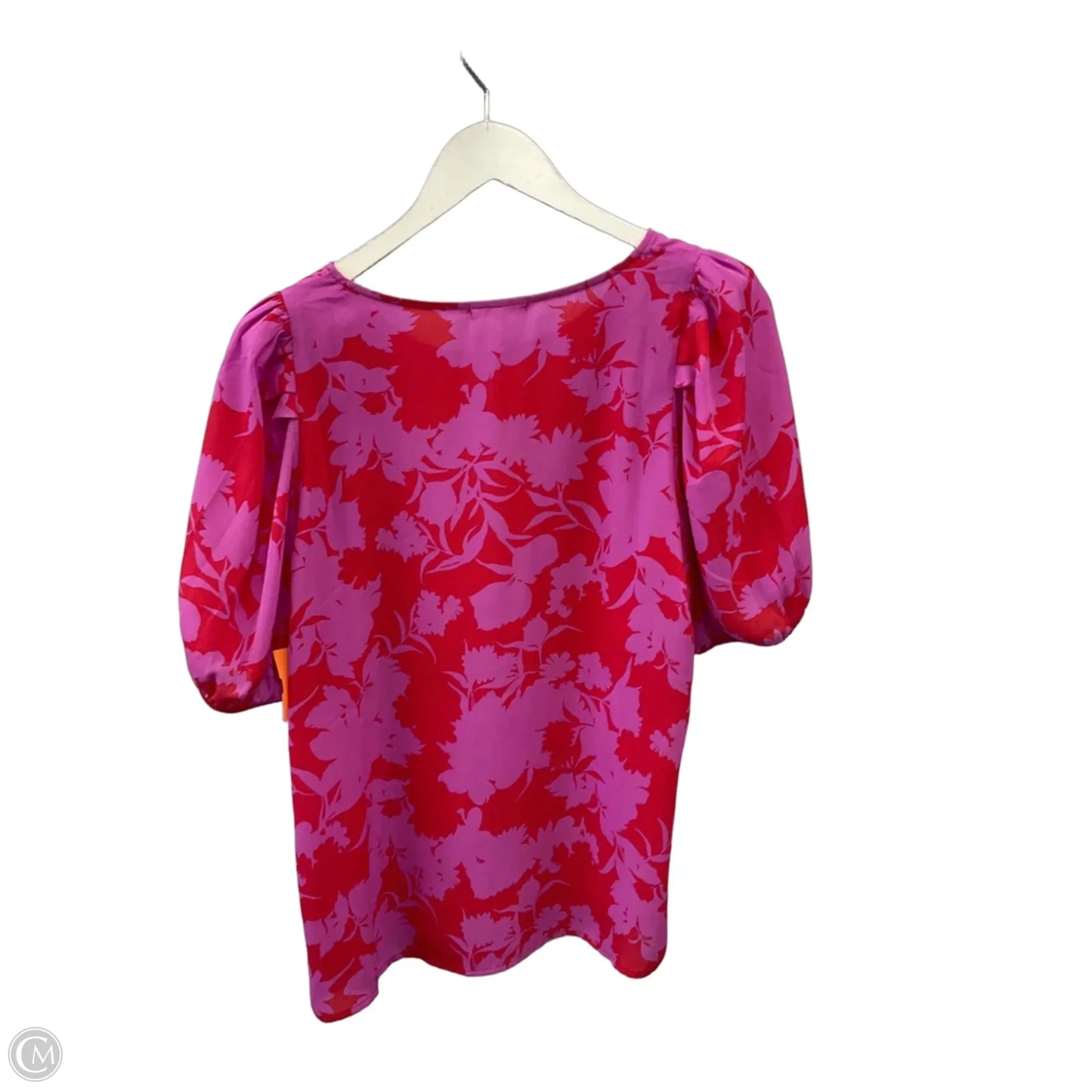 Top Short Sleeve By Pleione In Maroon, Size: M