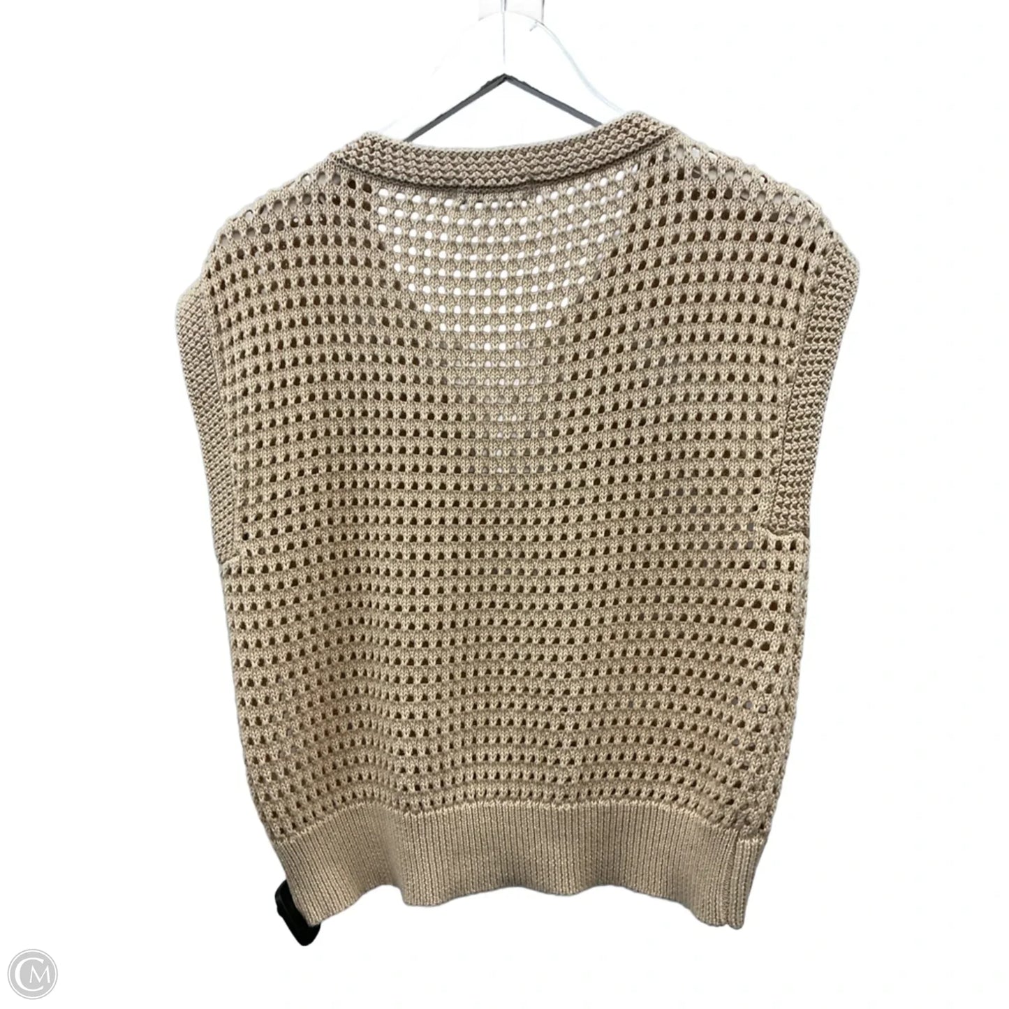 Top Short Sleeve By Clothes Mentor In Tan, Size: S