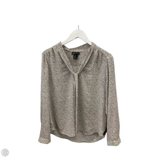 Top Long Sleeve By Jones New York In Tan, Size: S