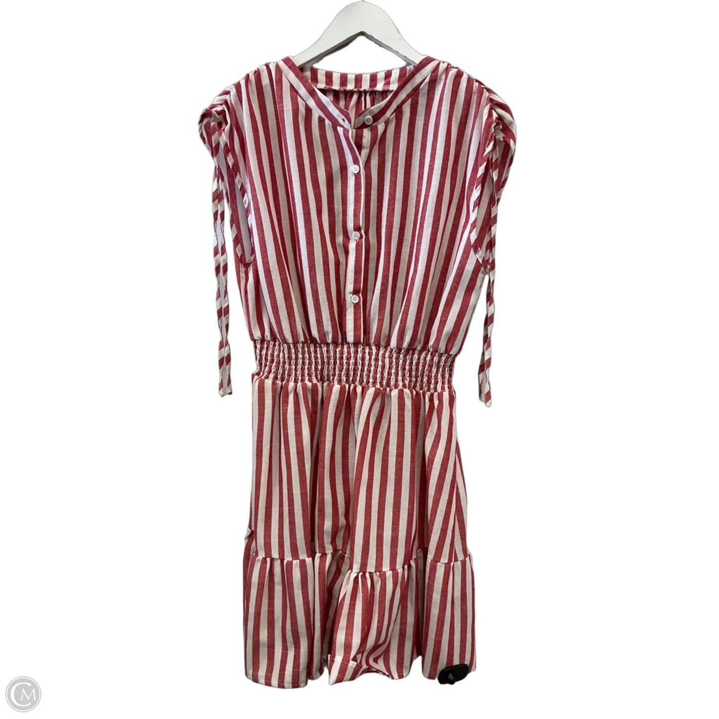Dress Casual Midi By Shein In Red & White, Size: Xl