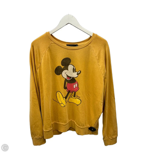 Sweatshirt Crewneck By Junk Food In Yellow, Size: Xl