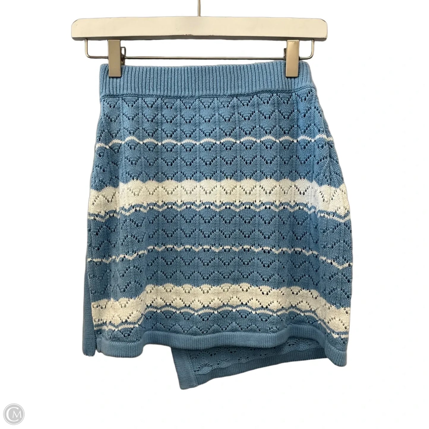Skirt Set 2pc By Clothes Mentor In Blue & White, Size: 6