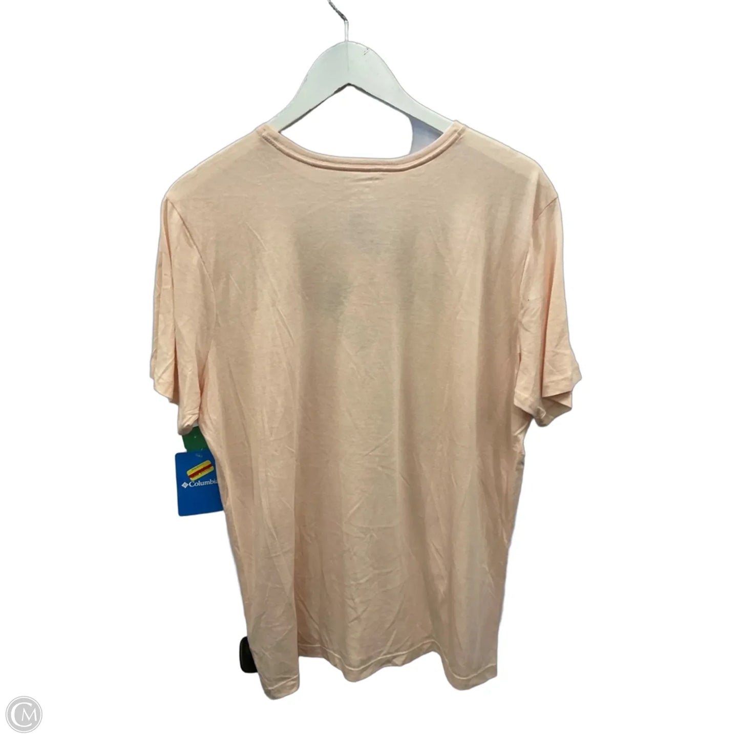 Athletic Top Short Sleeve By Columbia In Peach, Size: Xl