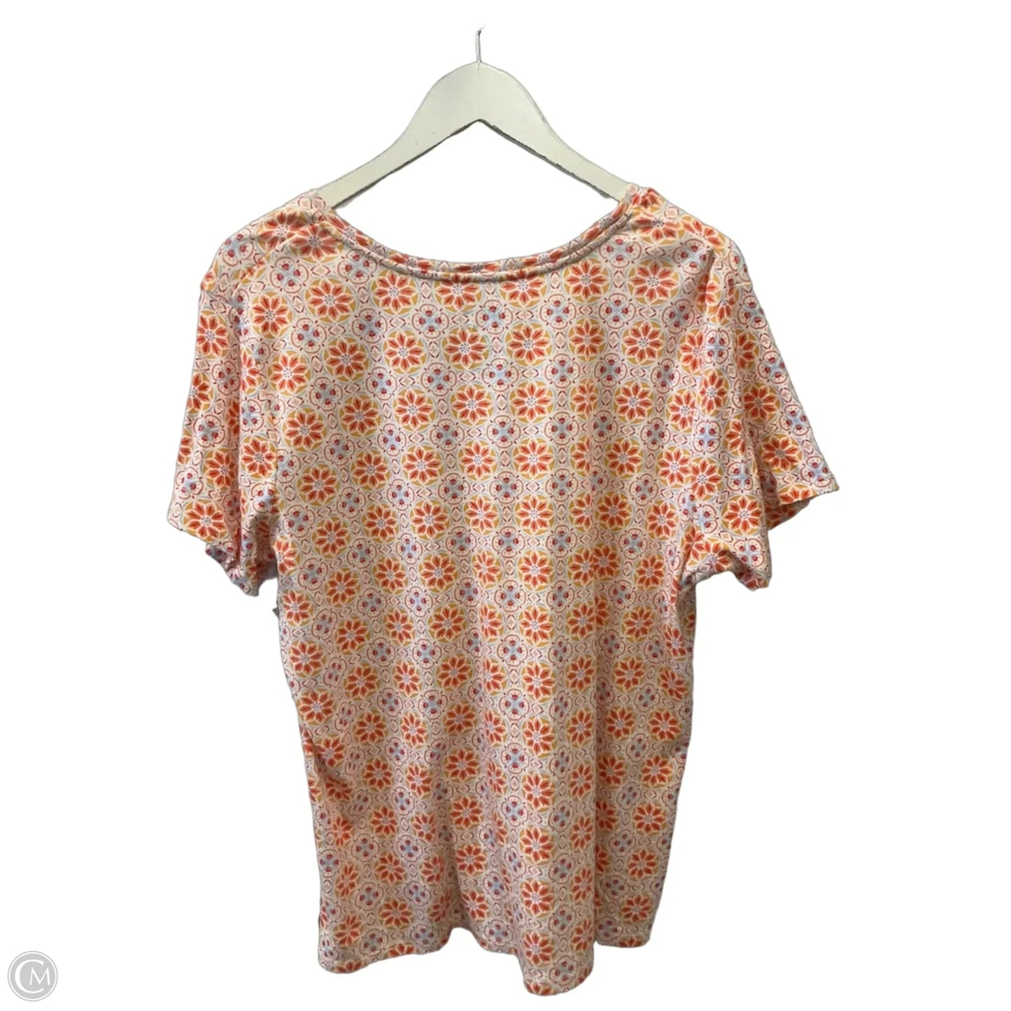 Top Short Sleeve By Croft And Barrow In Orange, Size: Xxl