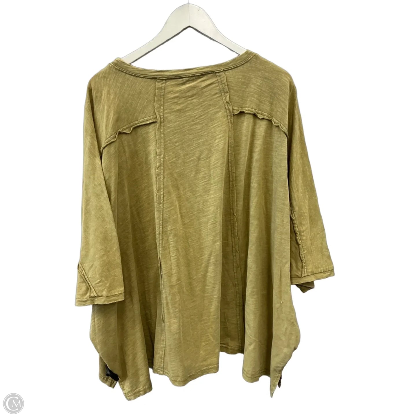 Top Short Sleeve By Easel In Gold, Size: 2x