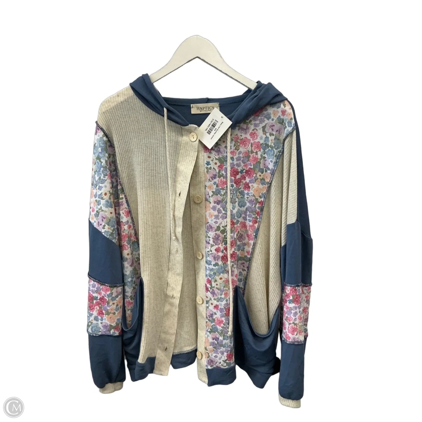 Top Long Sleeve By Haptics In Blue, Size: 1x