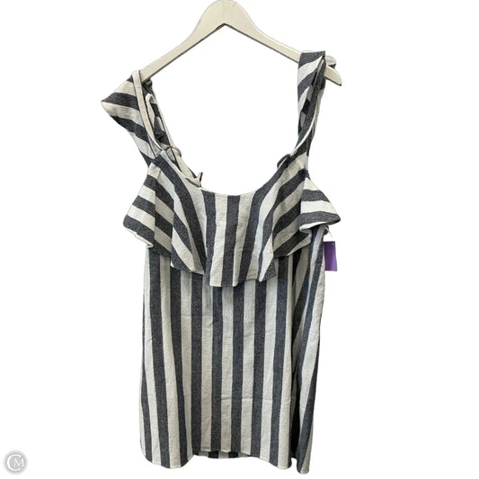 Top Short Sleeve Designer By Misa In Blue & White, Size: L