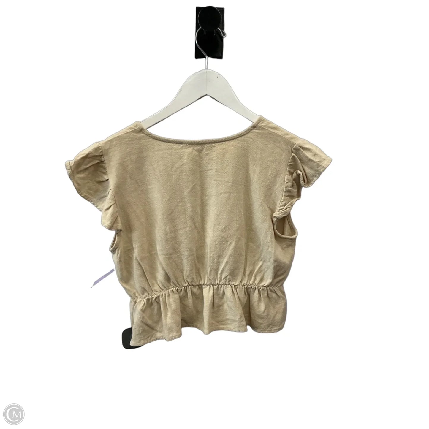 Top Short Sleeve By La Hearts In Tan, Size: M