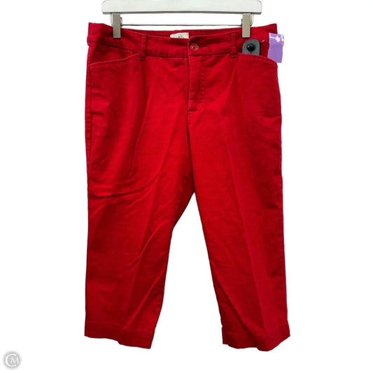 Capris By St Johns Bay In Red, Size: 12
