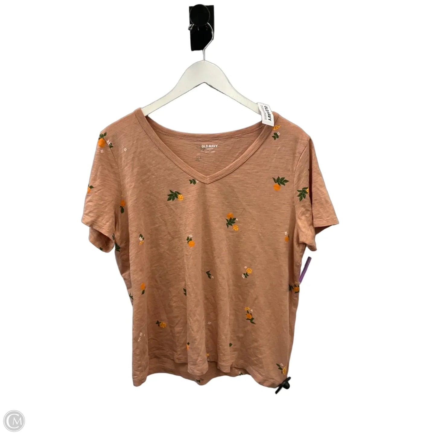 Top Short Sleeve By Old Navy In Peach, Size: L