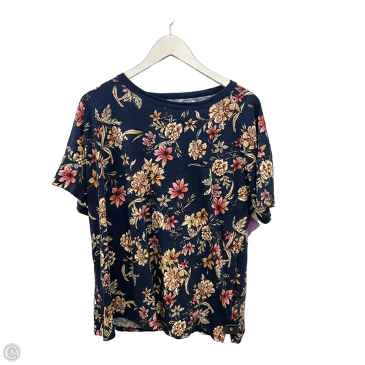 Top Short Sleeve By Maurices In Navy, Size: Xxl