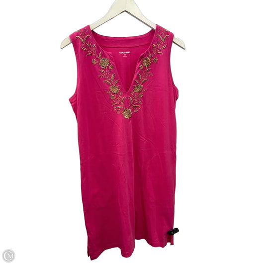 Dress Casual Midi By Lands End In Pink, Size: S