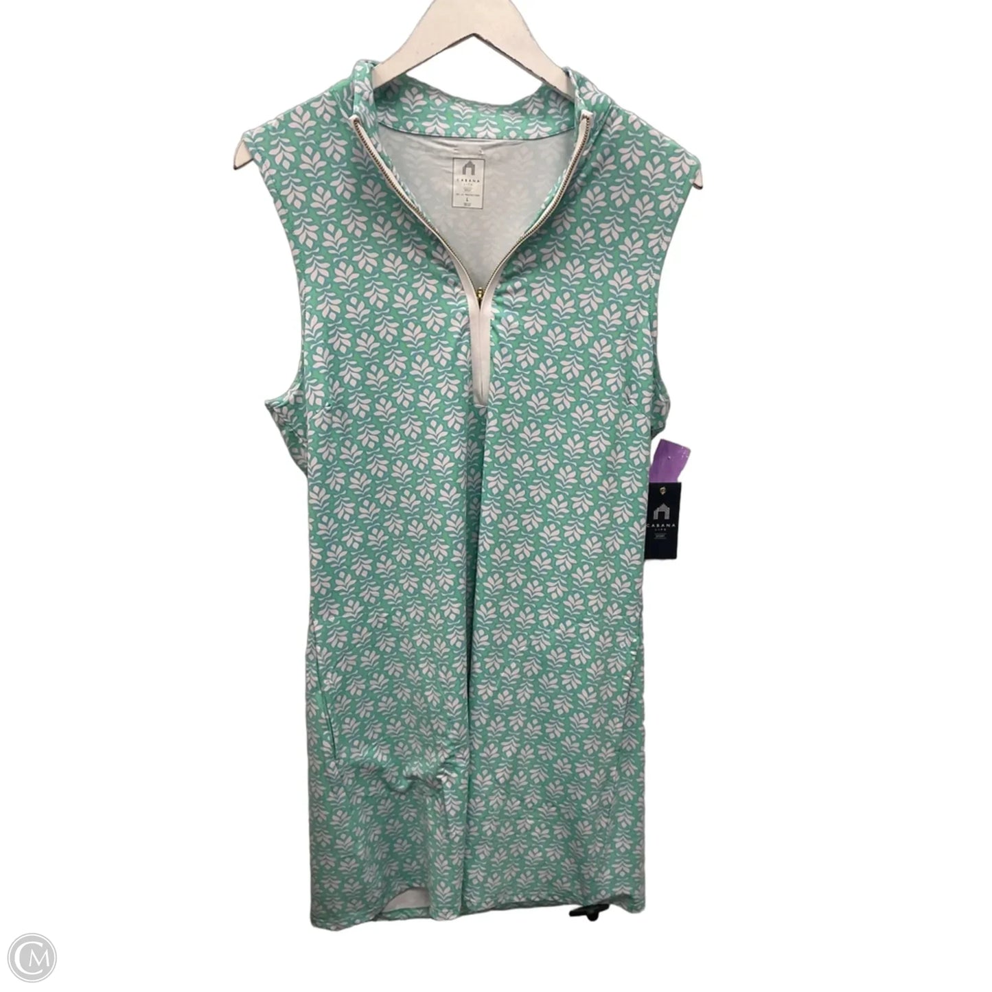 Dress Casual Midi By Cabana Life In Aqua, Size: L
