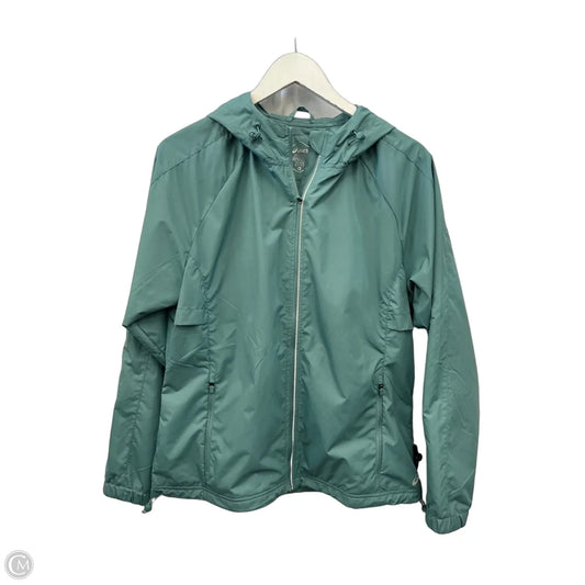 Jacket Windbreaker By Asics In Blue, Size: M