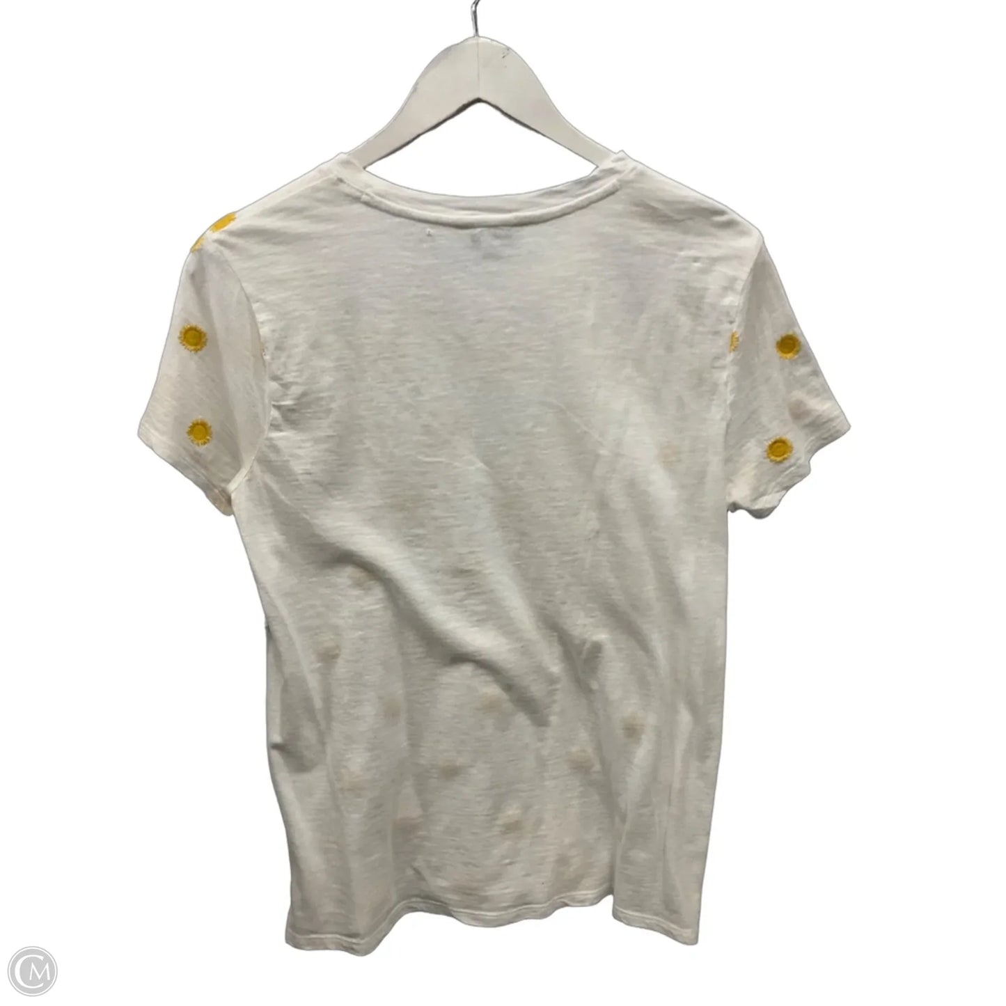 Top Short Sleeve By Lucky Brand In White, Size: M