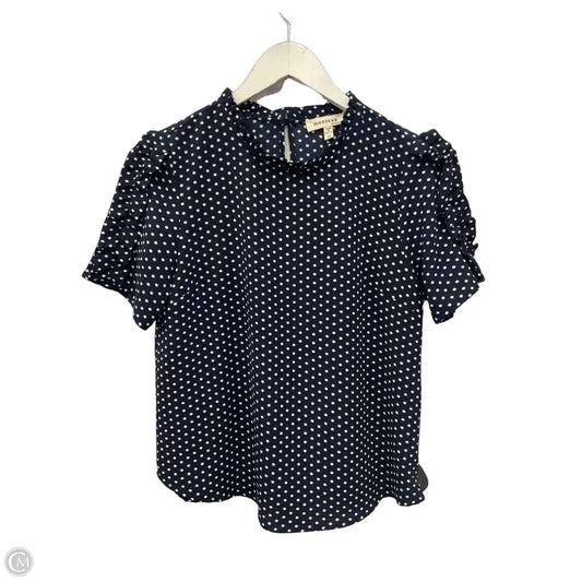 Top Short Sleeve By Monteau In Navy, Size: M