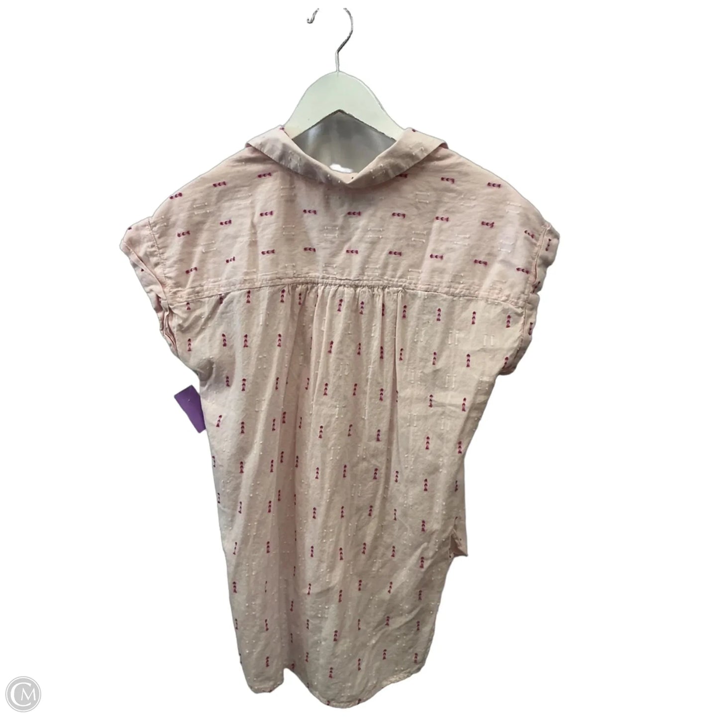 Top Short Sleeve By Loft In Pink, Size: S