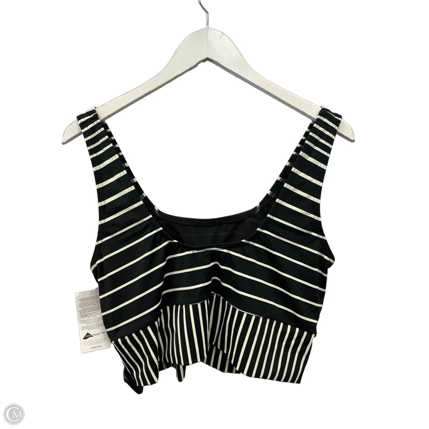 Swimsuit 2pc By Lands End In Black & Cream, Size: L