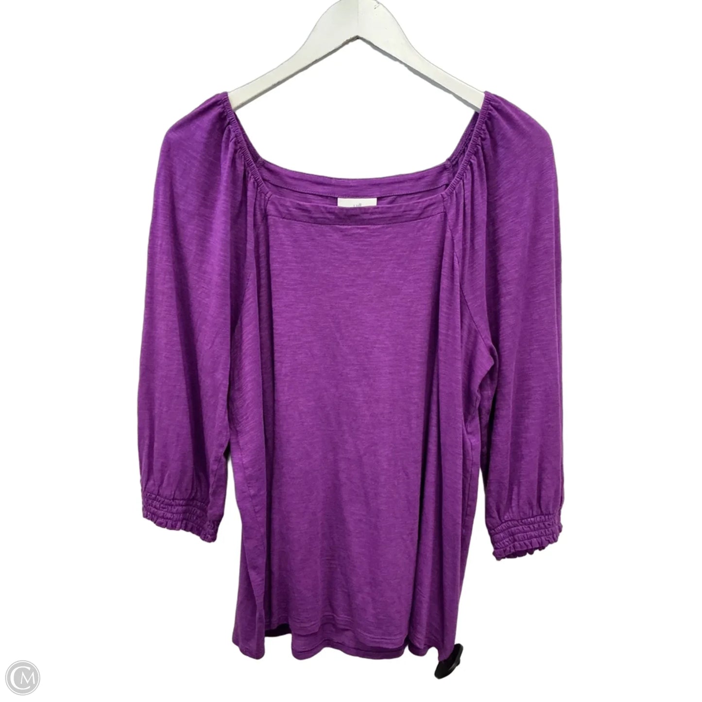 Top 3/4 Sleeve By J. Jill In Purple, Size: M