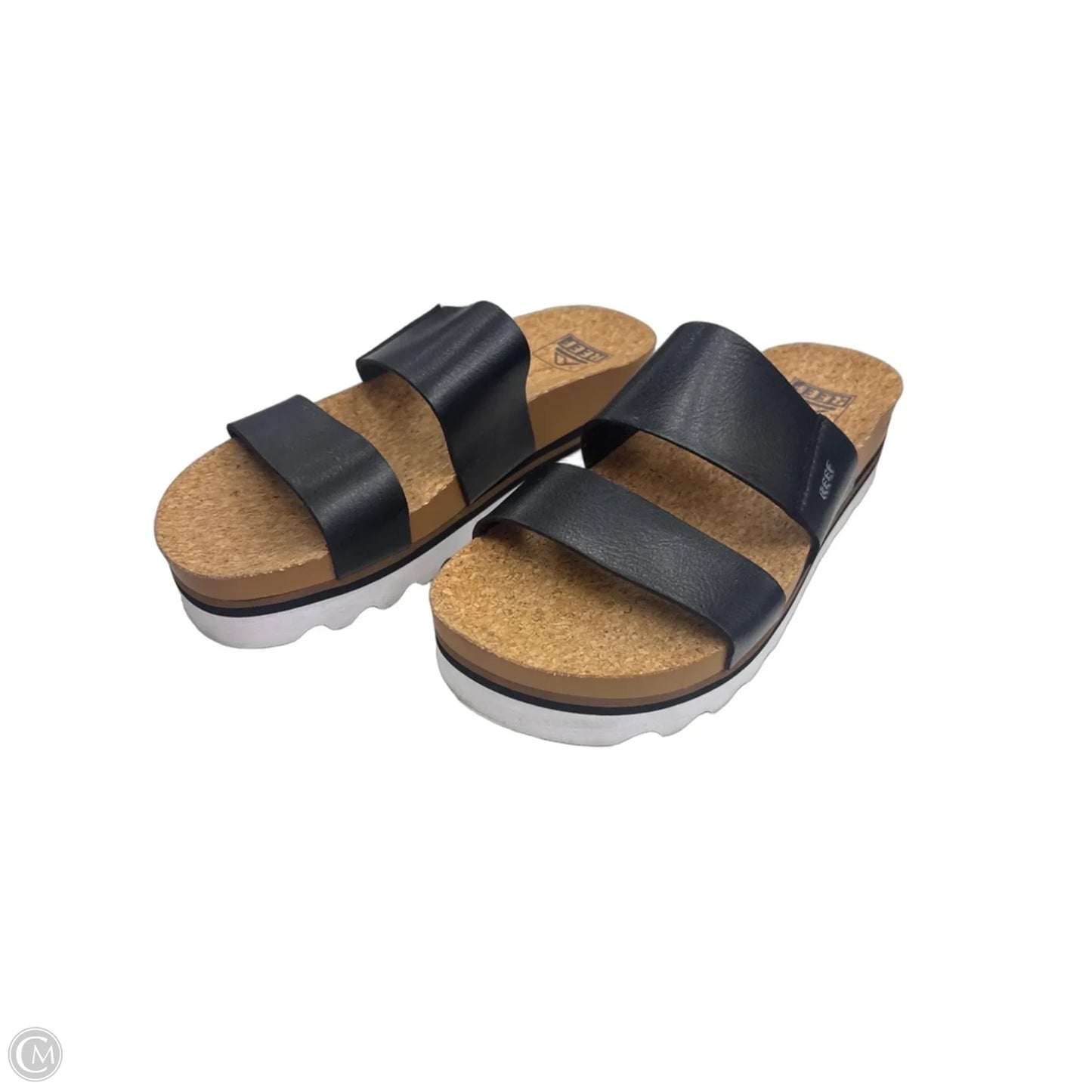 Sandals Heels Platform By Reef In Black, Size: 6