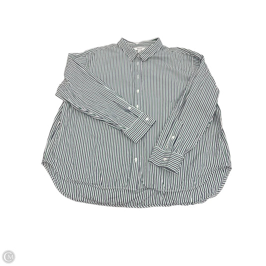 Top Long Sleeve By Spanx In Blue & Green, Size: 1x