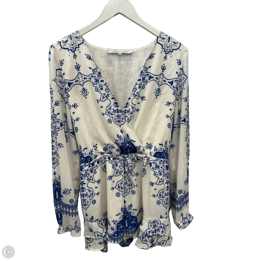 Romper By Lovers & Friends In Blue & White, Size: M