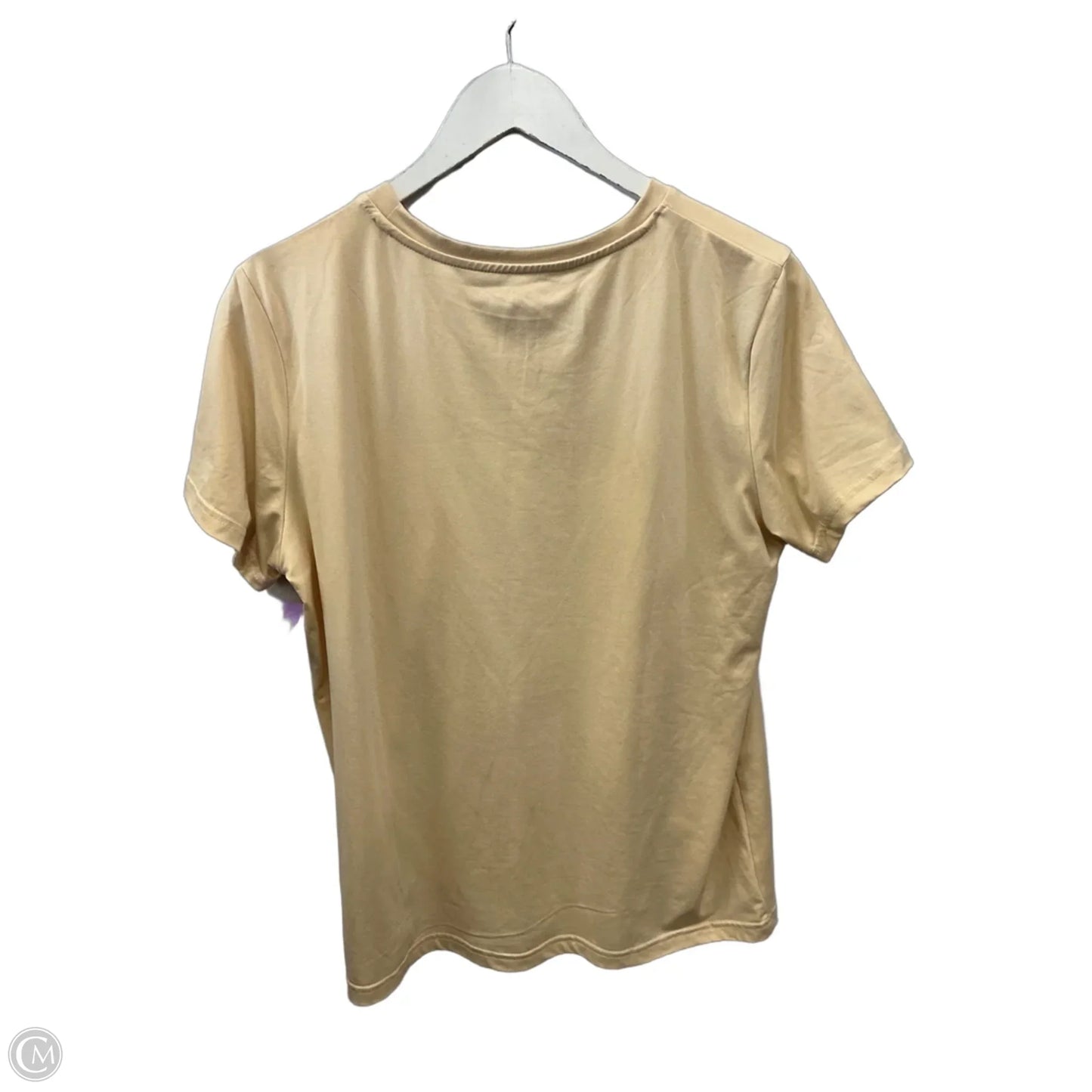 Top Short Sleeve By Shein In Tan, Size: L