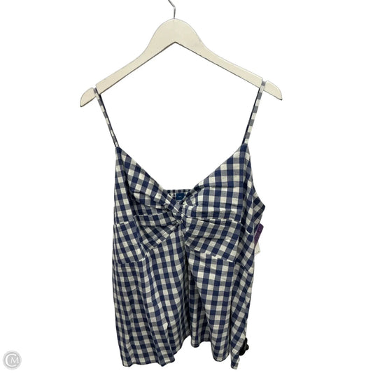Top Sleeveless By Old Navy In Blue & White, Size: Xxl