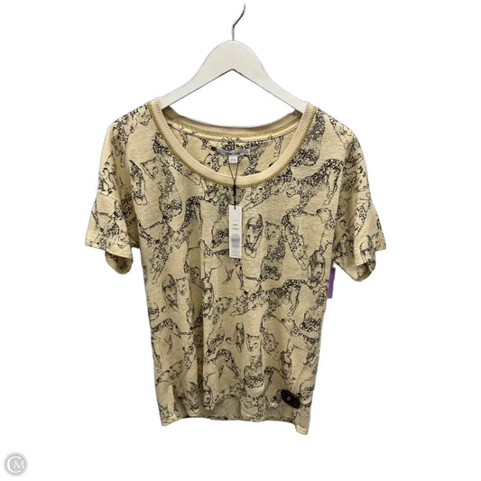 Top Short Sleeve By Chicos In Tan, Size: S