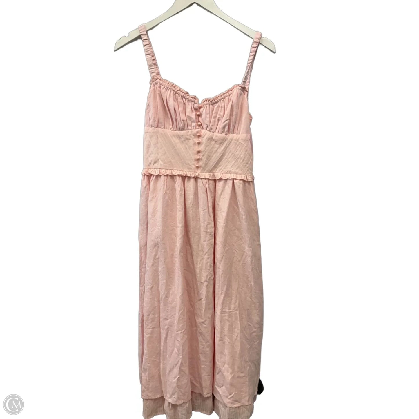 Dress Casual Midi By Clothes Mentor In Pink, Size: M