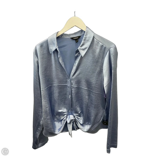 Top Long Sleeve By Express In Blue, Size: L