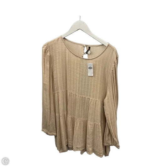 Tunic Long Sleeve By American Eagle In Tan, Size: Xl