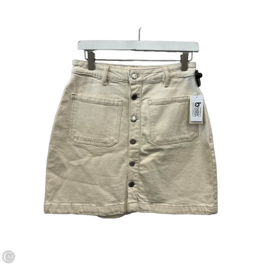 Skirt Mini & Short By On 34th In Cream Denim, Size: 8
