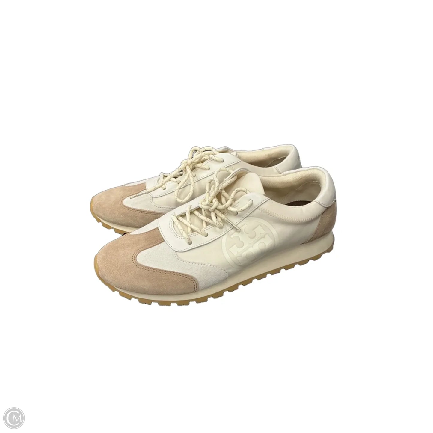 Shoes Designer By Tory Burch In Cream & Tan, Size: 10