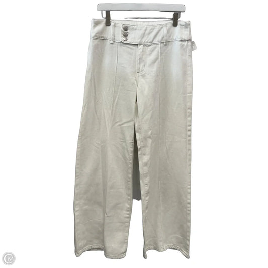 Jeans Wide Leg By Cider In White Denim, Size: 8