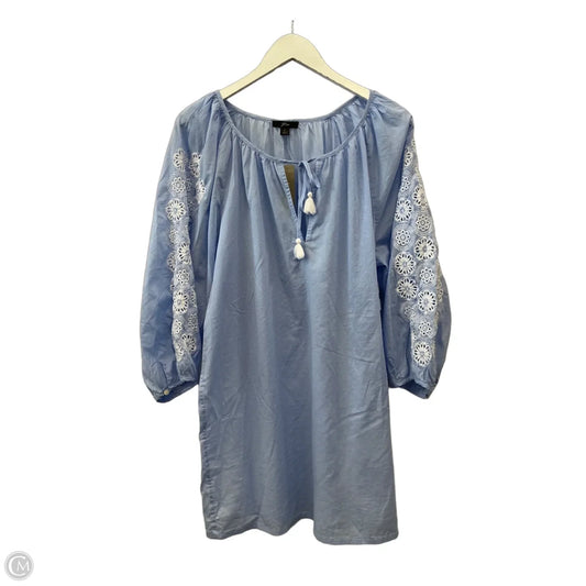Tunic Long Sleeve By J. Crew In Blue, Size: L