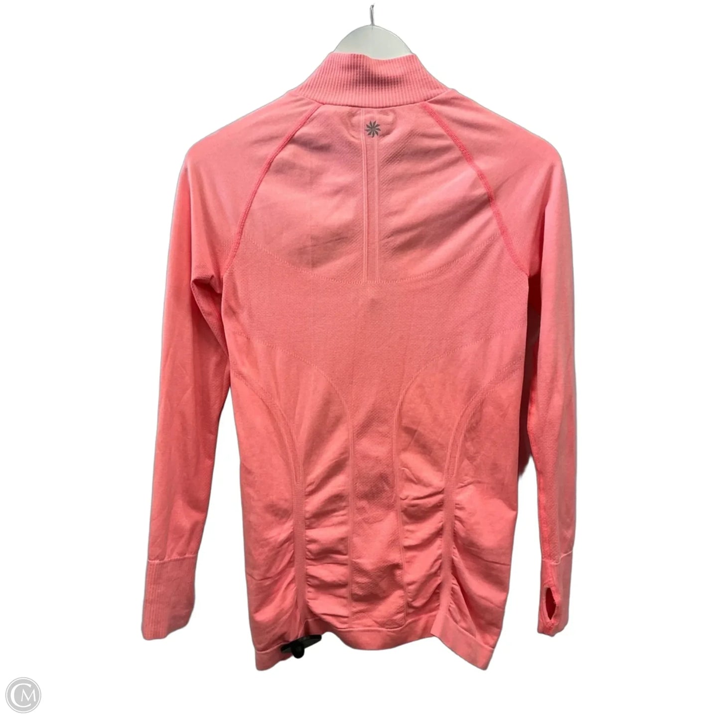 Athletic Top Long Sleeve Collar By Athleta In Orange, Size: S