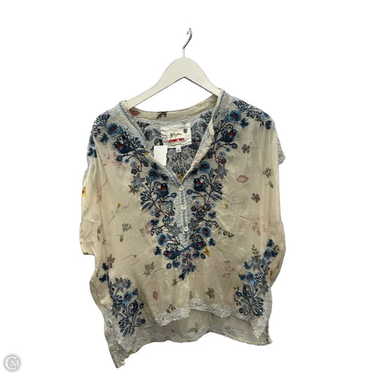 Top Short Sleeve By Johnny Was In Multi-colored, Size: S