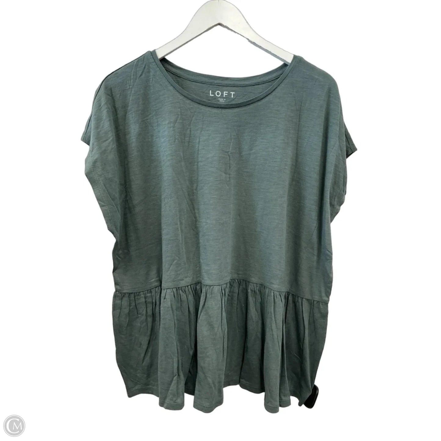 Top Short Sleeve By Loft In Green, Size: Xl
