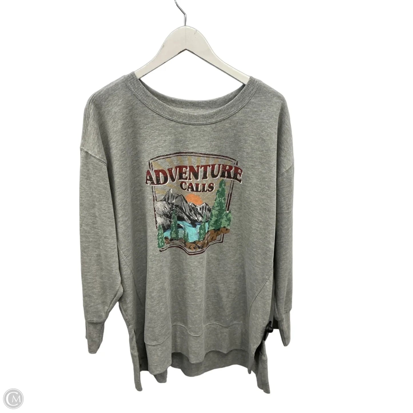 Sweatshirt Crewneck By Maurices In Grey, Size: Xxl