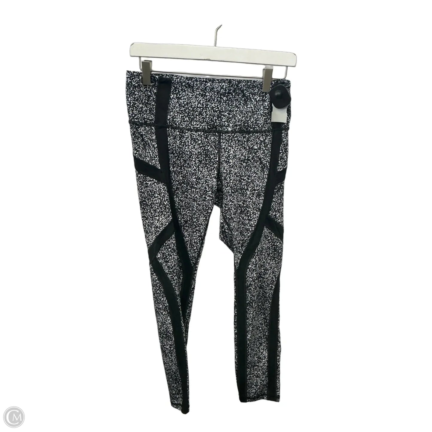 Athletic Leggings By Lululemon In Black & White, Size: M